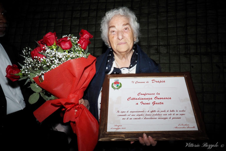 Irene Gaeta ottiene la cittadinanza dal Comune di Drapia